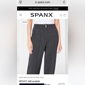 SPANX® AirEssentials Brushed Straight Leg Pant, Large, Heather Grey